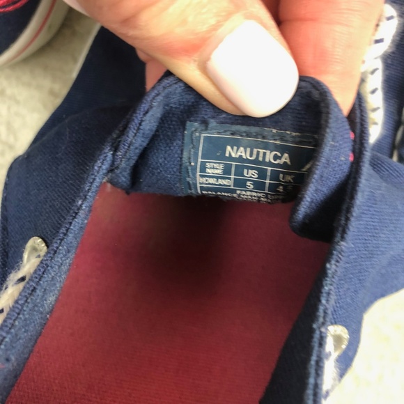 Nautica Boat Shoe Slip On Navy blue Sz. 5 loafer - Picture 8 of 8